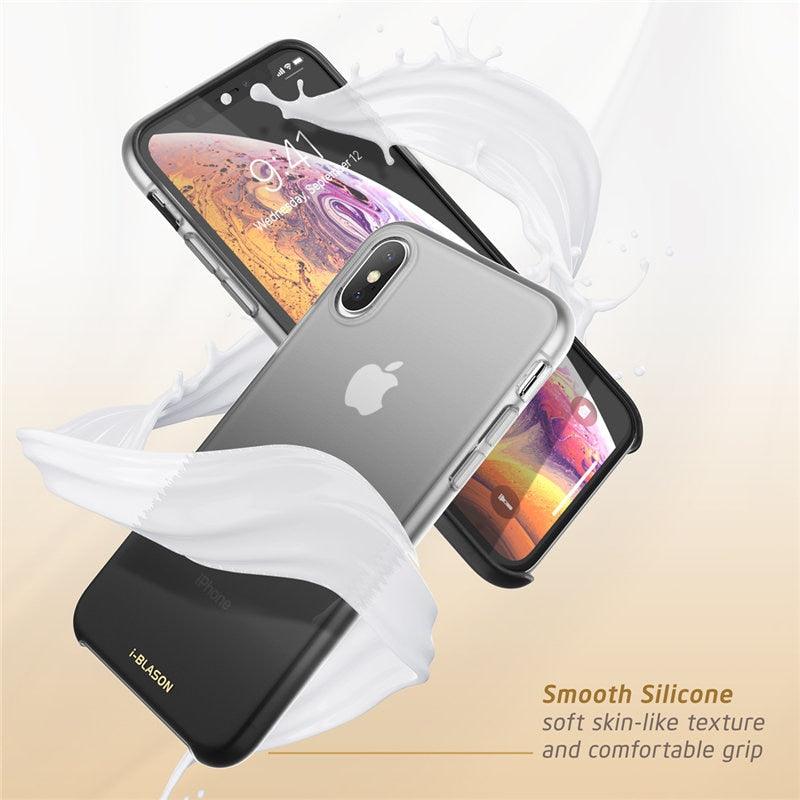 iPhone X Xs Case 5.8" OMG Series Slim Liquid Soft Rubber Protective Silicone Case For iPhone XS (2018) / X (2017) (RS6)(1U50)