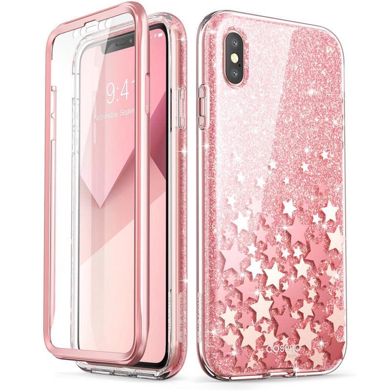 iPhone Xs Max Case 6.5 inch Cosmo Series Full-Body Glitter Marble Bumper Case with Built-in Screen Protector (RS6)(1U50)