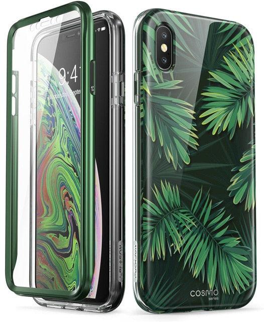 iPhone Xs Max Case 6.5 inch Cosmo Series Full-Body Glitter Marble Bumper Case with Built-in Screen Protector (RS6)(1U50)