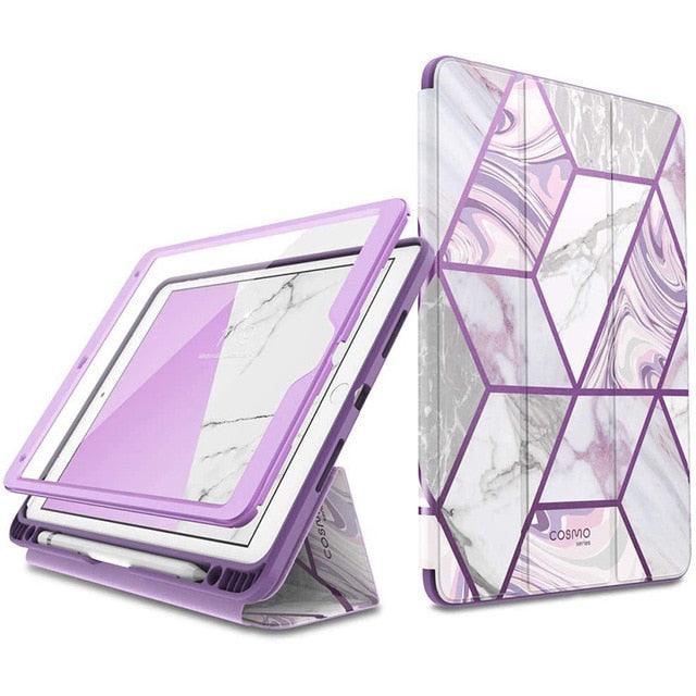 iPad Air 3 Case iPad Pro 10.5 Case Cosmo Marble Trifold Stand Case with Auto Sleep/Wake & Built-in Screen Protector (D47)(TLC3)(1U47)