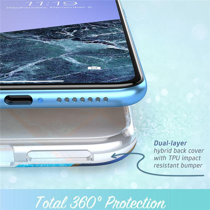 Great iphone XR Case Cosmo Lite Stylish Hybrid Premium Protective Slim Bumper Marble Back Cover with Camera Protection (RS6)(1U50)