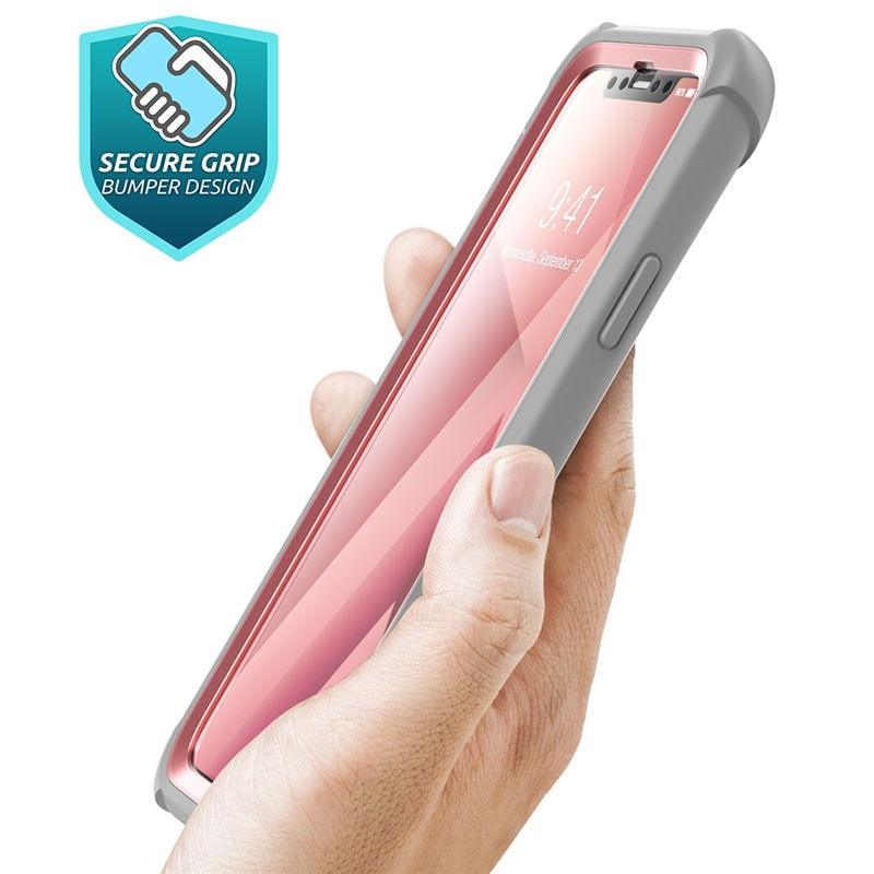 iPhone Xs Max Case 6.5 inch Ares Series Full-Body Rugged Clear Bumper Case with Built-in Screen Protector (D50)(RS6)(1U50)