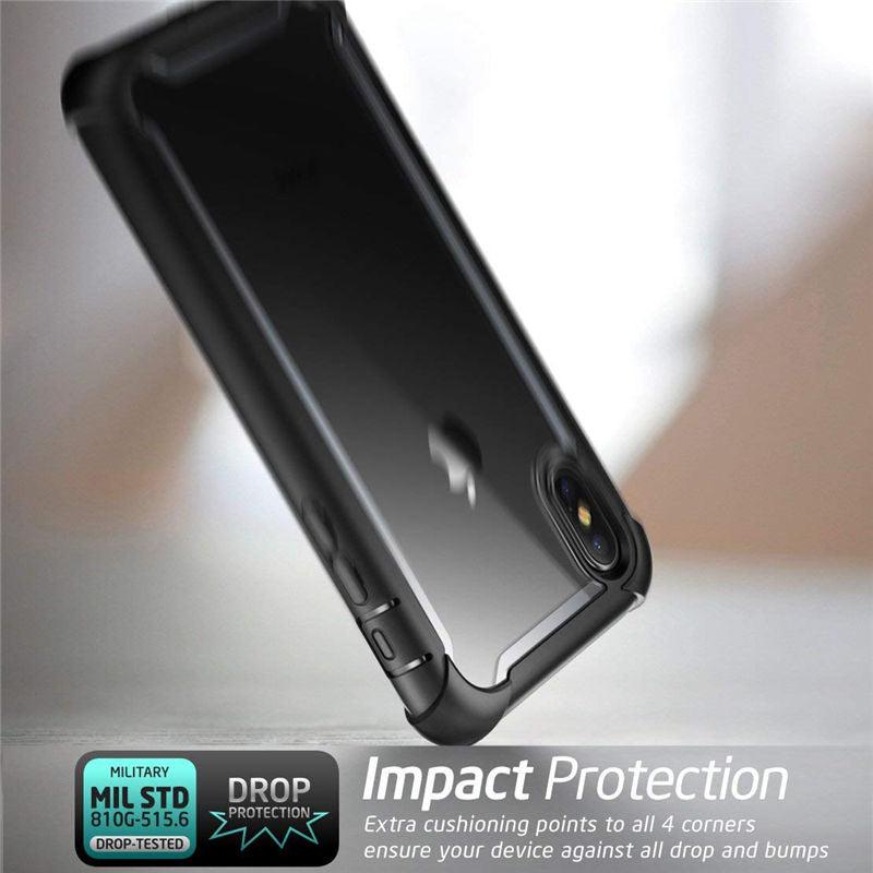 iPhone Xs Max Case 6.5 inch Ares Series Full-Body Rugged Clear Bumper Case with Built-in Screen Protector (D50)(RS6)(1U50)