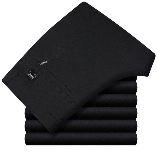 Stretch Formal DressTrousers - Classic Men's Total Freedom Relaxed Classic Fit Flat Front Pant (TG1)(F9)(F10)
