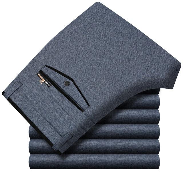 Stretch Formal DressTrousers - Classic Men's Total Freedom Relaxed Classic Fit Flat Front Pant (TG1)(F9)(F10)