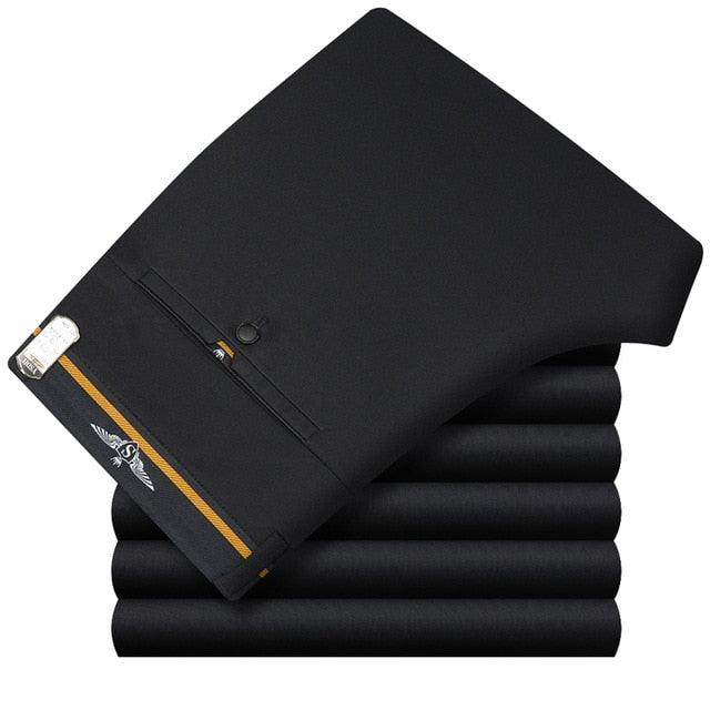 Stretch Formal DressTrousers - Classic Men's Total Freedom Relaxed Classic Fit Flat Front Pant (TG1)(F9)(F10)