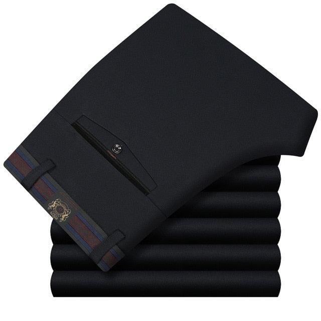 Stretch Formal DressTrousers - Classic Men's Total Freedom Relaxed Classic Fit Flat Front Pant (TG1)(F9)(F10)