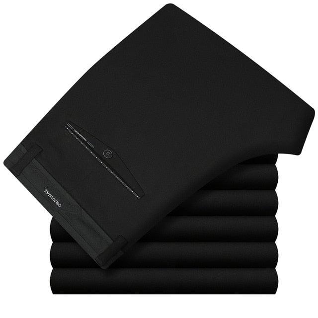 Stretch Formal DressTrousers - Classic Men's Total Freedom Relaxed Classic Fit Flat Front Pant (TG1)(F9)(F10)
