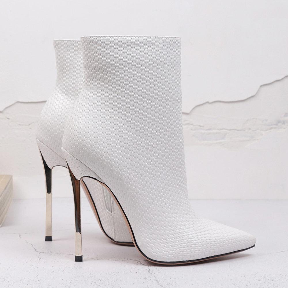 Great Women's Ankle Boots - Sexy Pointed Toe - Thin High Heels Booties Party Shoes (1U38)(1U36)(U42)(BB1)(BB2)