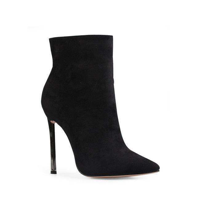 Great Women's Ankle Boots - Sexy Pointed Toe - Thin High Heels Booties Party Shoes (1U38)(1U36)(U42)(BB1)(BB2)