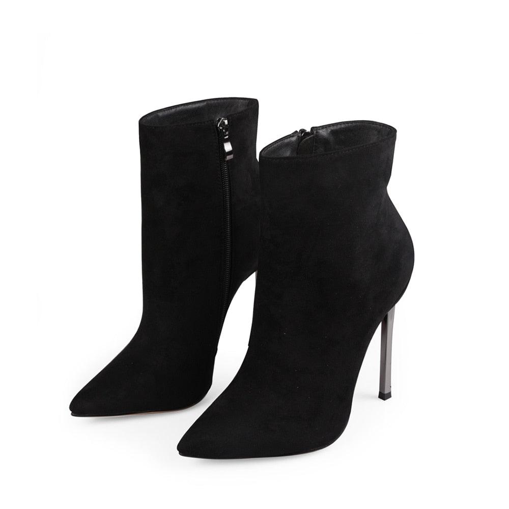 Great Women's Ankle Boots - Sexy Pointed Toe - Thin High Heels Booties Party Shoes (1U38)(1U36)(U42)(BB1)(BB2)