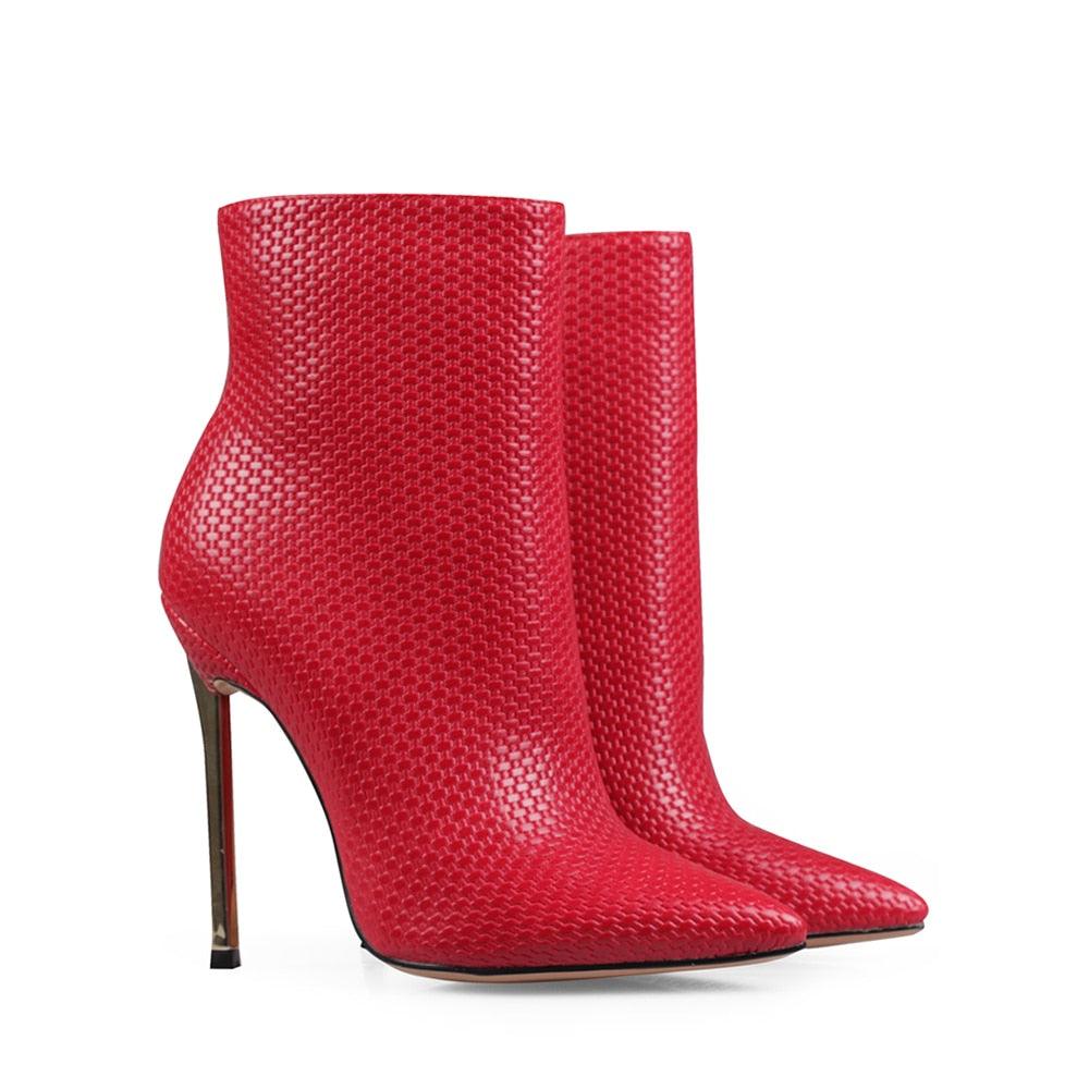 Great Women's Ankle Boots - Sexy Pointed Toe - Thin High Heels Booties Party Shoes (1U38)(1U36)(U42)(BB1)(BB2)