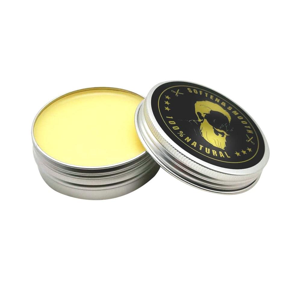 6Pcs/Set Men Beard Care Kit Hair Growth Enhancer Nourishing - Balm Pure Natural Scissors Brush Wash Cleaner(BD7)(BD1)(BD2)(BD3)