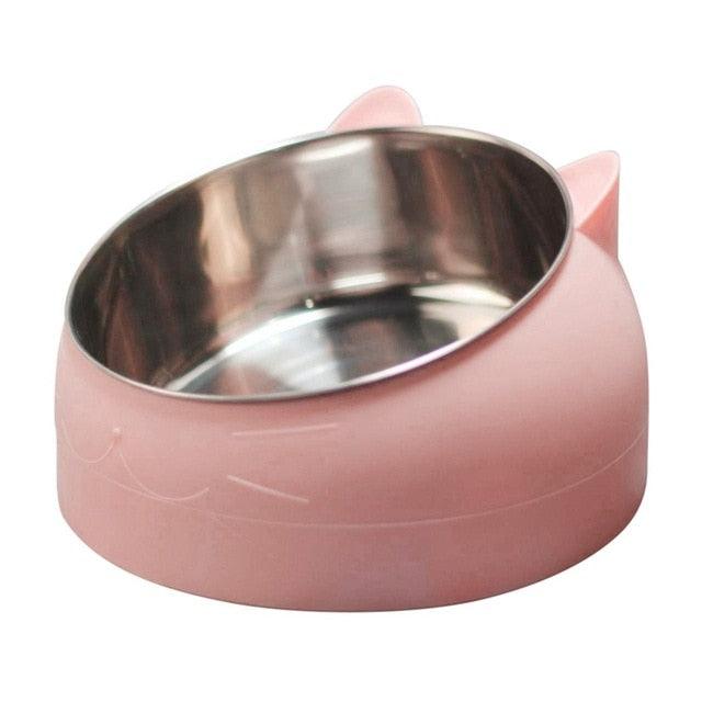 Inclinable Dog Cat Bowls - Stainless Steel Feeding Feeder Water Bowl For Pet - Dog Cat Puppy Outdoor Food Dish (2U71)