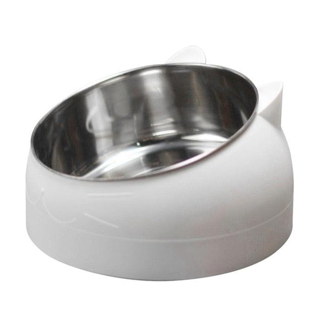 Inclinable Dog Cat Bowls - Stainless Steel Feeding Feeder Water Bowl For Pet - Dog Cat Puppy Outdoor Food Dish (2U71)