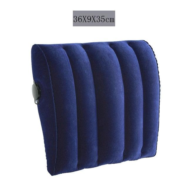 Inflatable Back pillow - Car Seat Winter Pillows - Lumbar Support Back Massager Waist Cushion (6LT1)(F105)