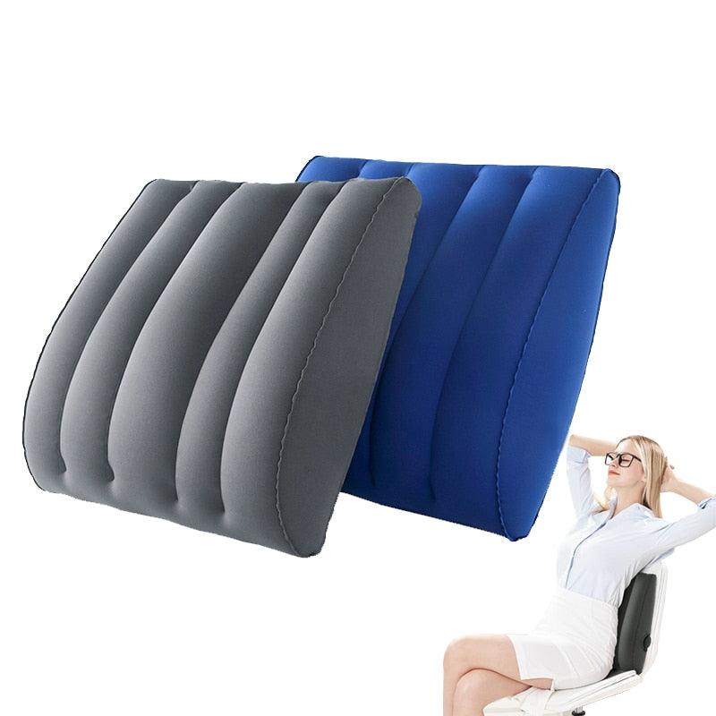 Inflatable Back pillow - Car Seat Winter Pillows - Lumbar Support Back Massager Waist Cushion (6LT1)(F105)