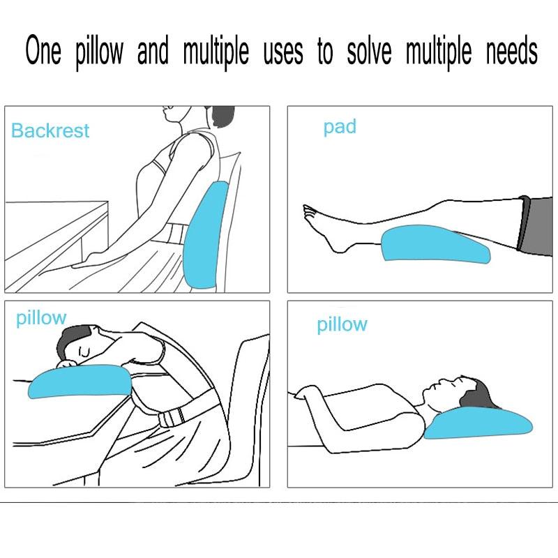 Inflatable Back pillow - Car Seat Winter Pillows - Lumbar Support Back Massager Waist Cushion (6LT1)(F105)