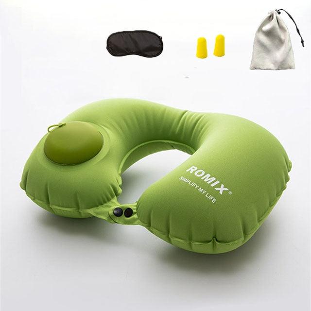 Inflatable Pillow 4pc/s Set - Travel Cervical Pillow U-type Automatic Inflatable Pillow (6LT1)(F105)