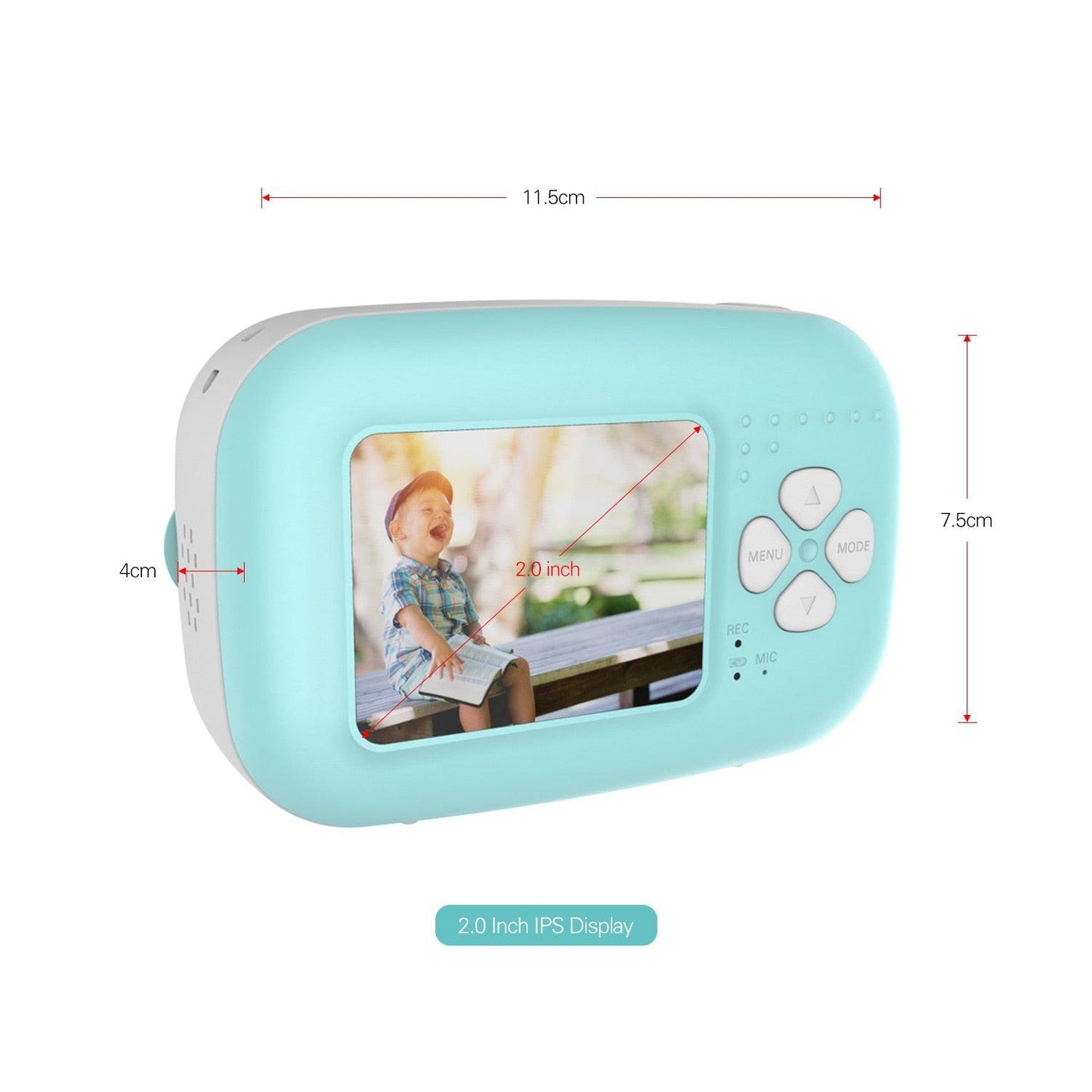 Instant Print Kids Digital Camera 2.0 Inch IPS Display 1080P Video Camera 20MP Birthday Festival Gift for Children Boys Girls (MC5)(1U54)(F54)