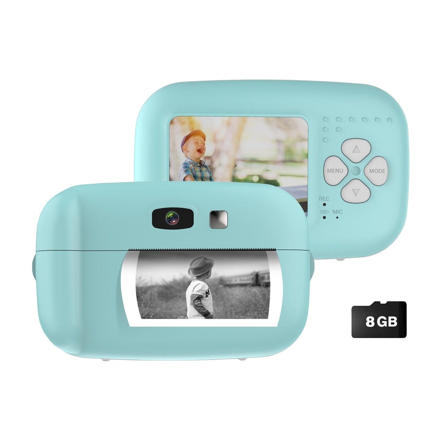 Instant Print Kids Digital Camera 2.0 Inch IPS Display 1080P Video Camera 20MP Birthday Festival Gift for Children Boys Girls (MC5)(1U54)(F54)