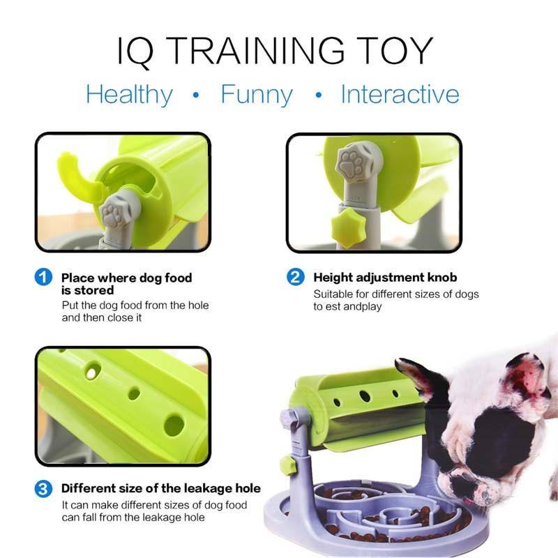 Interactive Cat Dog Iq Training Toys - Educational Play Game Anti Choke Dog Slow Feeder Bowl Toy (D73)(3W3)