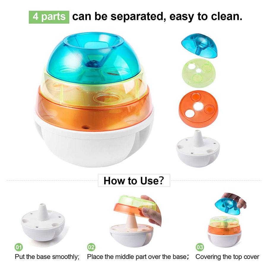 Interactive Dog Toys - Tumbler Leakage Food Dispenser Increases IQ Mental Stimulation for Puppy Cat Toy Pet products (1U73)