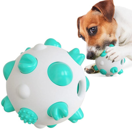 Interactive Pet Dog Chew Toy - Puppy Molar Tooth Cleaning Ball Toy - Durable Bite Resistant Toothbrush (1U73)