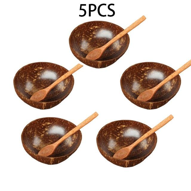 Natural Coconut Bowl Fruit Decoration Fruit Salad Noodle Bowl (D61)(AK7)(AK6)