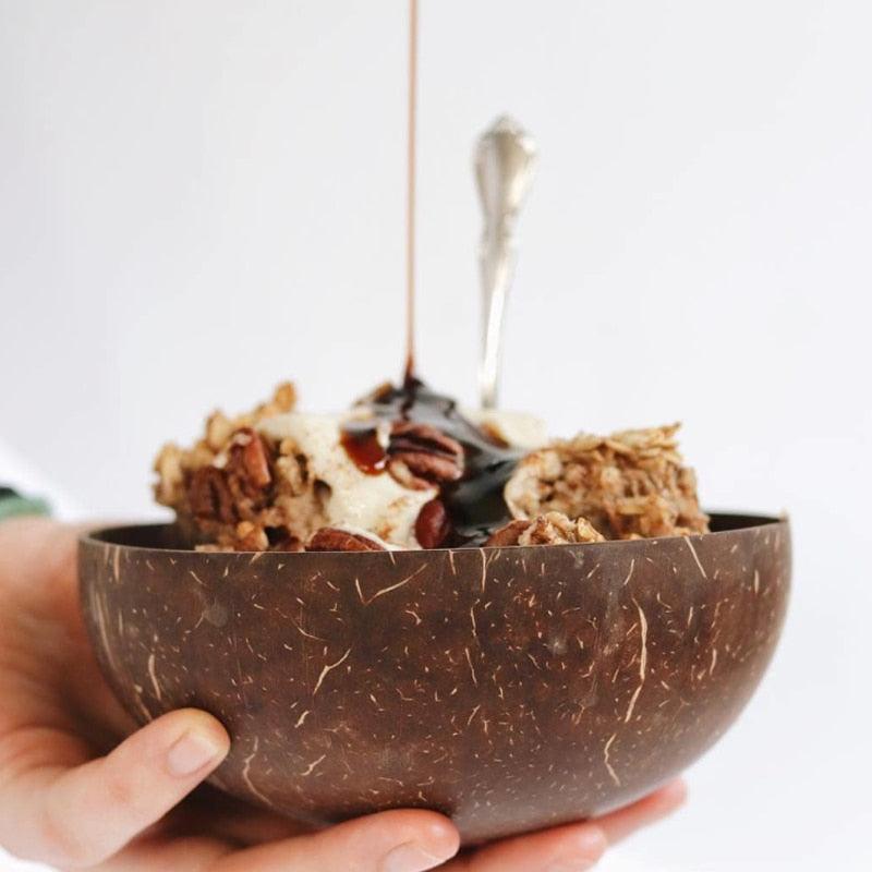 Natural Coconut Bowl Fruit Decoration Fruit Salad Noodle Bowl (D61)(AK7)(AK6)
