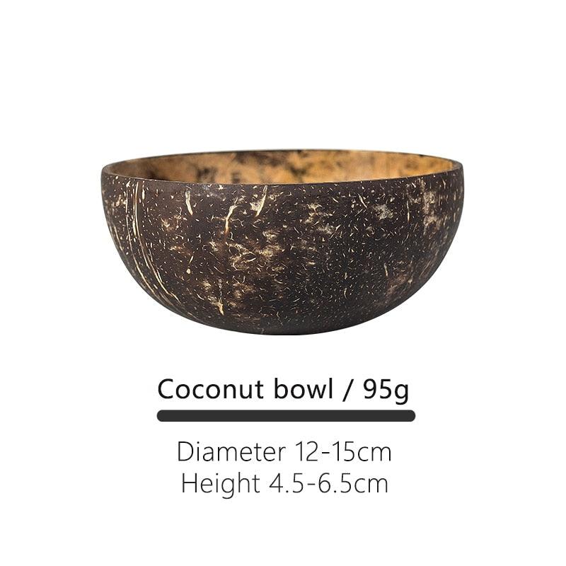 Natural Coconut Bowl Fruit Decoration Fruit Salad Noodle Bowl (D61)(AK7)(AK6)