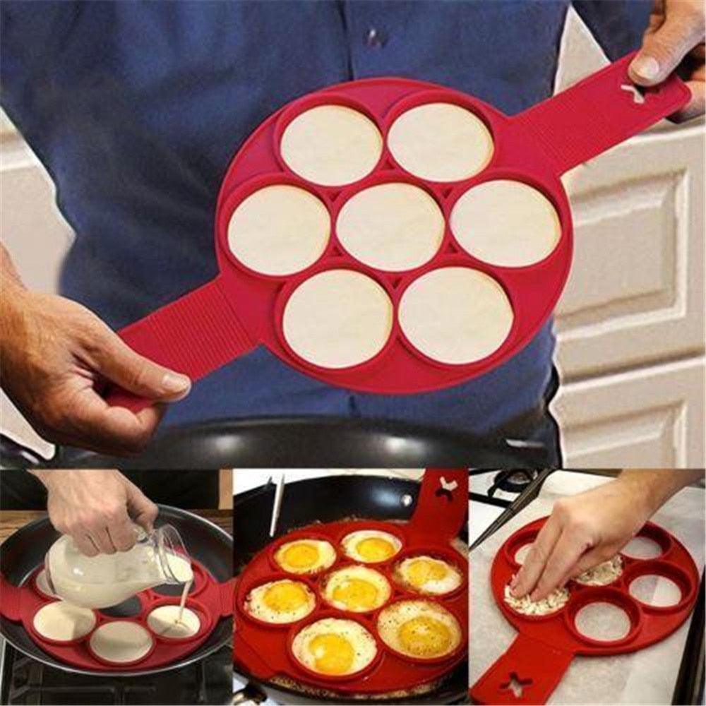 Internaul Omelet Baking Fried Egg Mould Rice Cooker Egg Ring - 1 Pcs Silicone Non-Stick (AK4)(AK2)