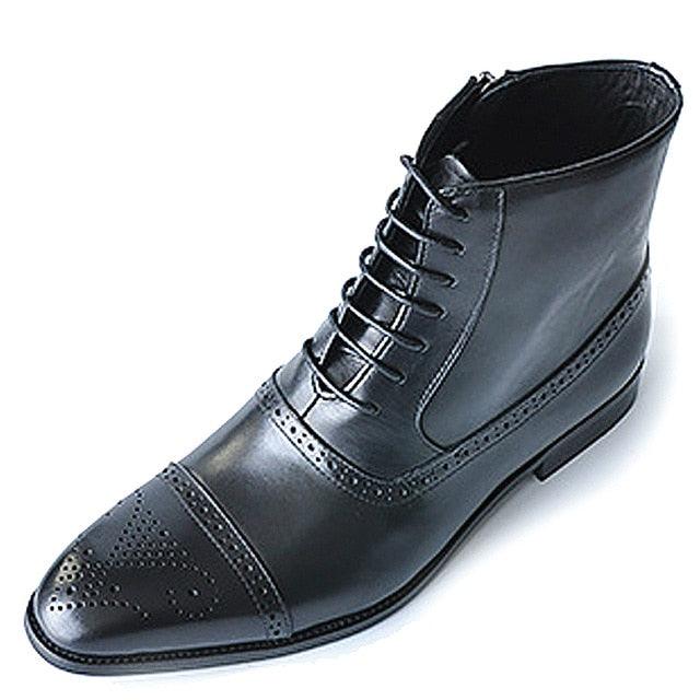 Italy Handmade Classic Men Boots - Dress Shoes Outdoor Autumn Ankle Boots (MSB2)(MSF6)(MSB3)