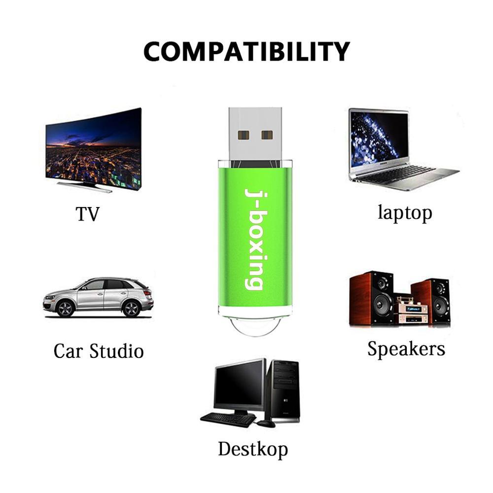 USB Flash Drive Rectangle Pendrive with Cap USB 2.0 Memory Sticks 1GB 2GB 4GB 8GB 16GB 32GB for PC Multicolor 5PCS/Pack (CA3)(1U52)