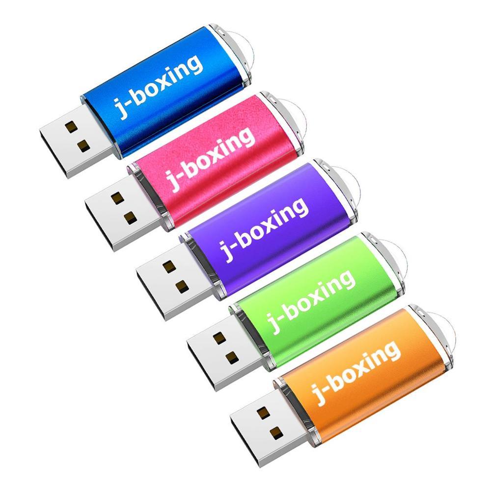 USB Flash Drive Rectangle Pendrive with Cap USB 2.0 Memory Sticks 1GB 2GB 4GB 8GB 16GB 32GB for PC Multicolor 5PCS/Pack (CA3)(1U52)