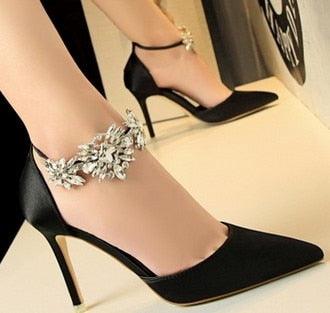 Gorgeous Women's High Heel Rhinestones Sandals - Elegant Mature Women's Pumps (SH2)(SH1)(WO1)(CD)