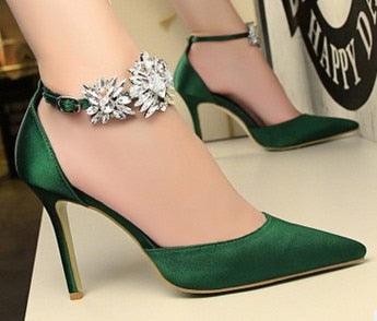 Gorgeous Women's High Heel Rhinestones Sandals - Elegant Mature Women's Pumps (SH2)(SH1)(WO1)(CD)