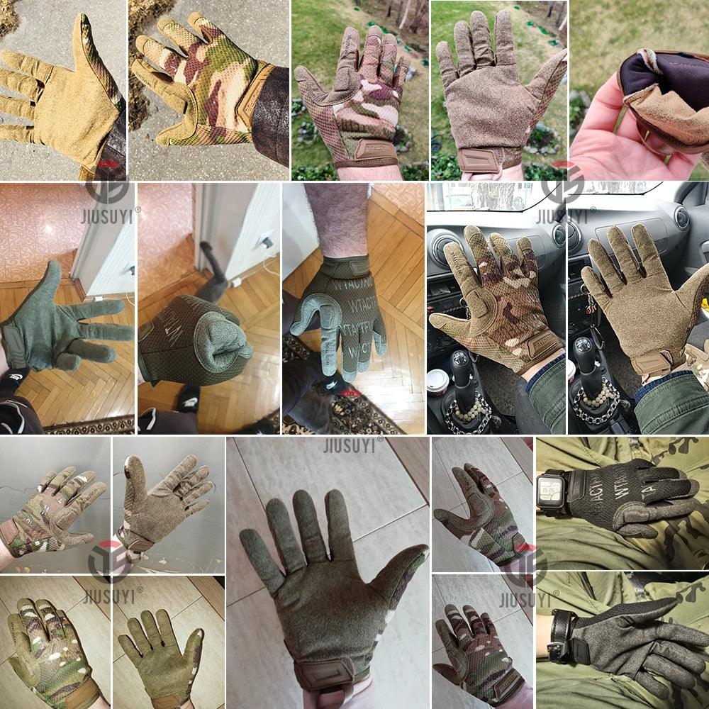 Tactical Gloves Full Finger Glove Men Mittens Army Military Paintball Airsoft Shooting Cycling Breathable Microfiber New(4AC1)