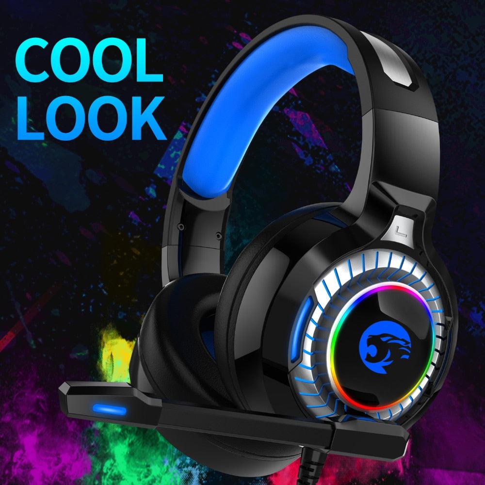 A60 PS4 Gaming Headset Wired 4D RGB Marquee Stereo Earphones Headphones with Microphone for New Xbox One/Laptop Tablet (AH)(F49)