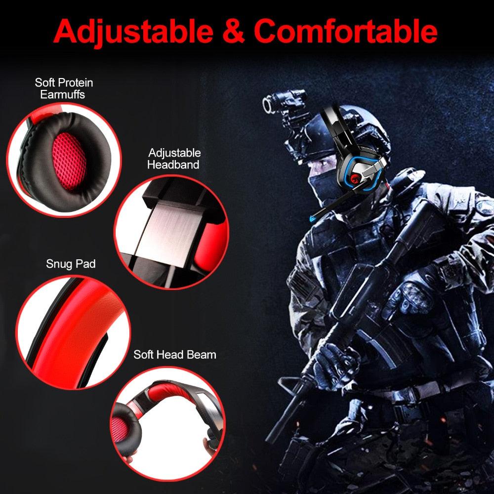 A66 PS4 Gaming Headset Casque Wired 4D Stereo Earphones Headphones with Microphone for New Xbox One/Laptop Tablet Gamer (AH)(F49)