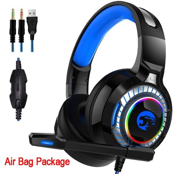 PS4 Gaming Headphones 4D Stereo RGB Headset with Microphone for New Xbox One/Laptop/PC Tablet Gamer (AH)(F49)