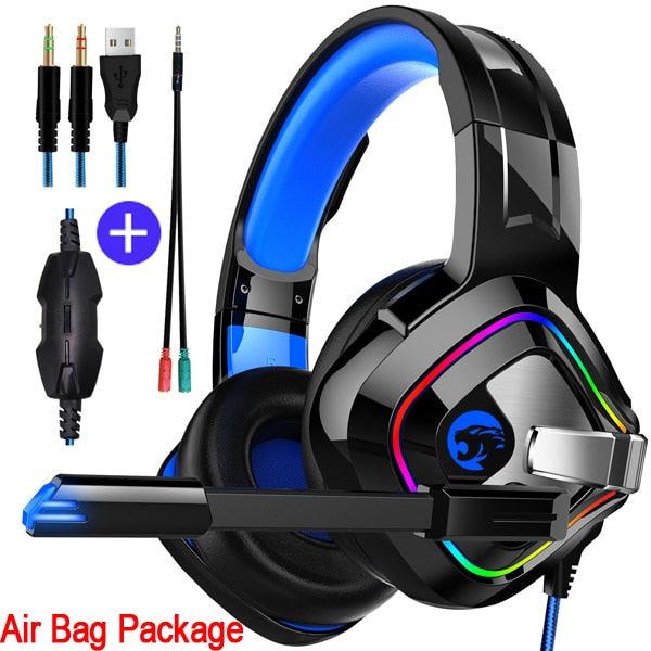 PS4 Gaming Headphones 4D Stereo RGB Headset with Microphone for New Xbox One/Laptop/PC Tablet Gamer (AH)(F49)