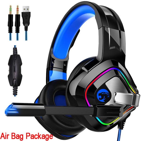 PS4 Gaming Headphones 4D Stereo RGB Headset with Microphone for New Xbox One/Laptop/PC Tablet Gamer (AH)(F49)