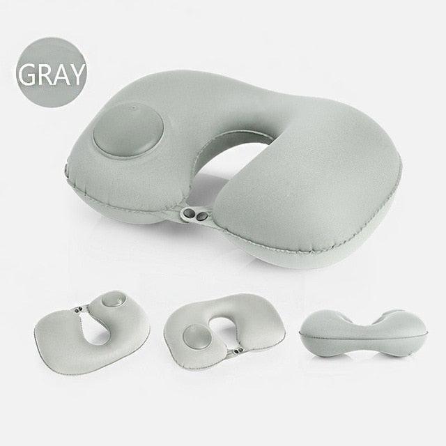Automatic Inflatable Airplane Neck Pillow Travel Portable Neck Air Cushion Pillow (6LT1)