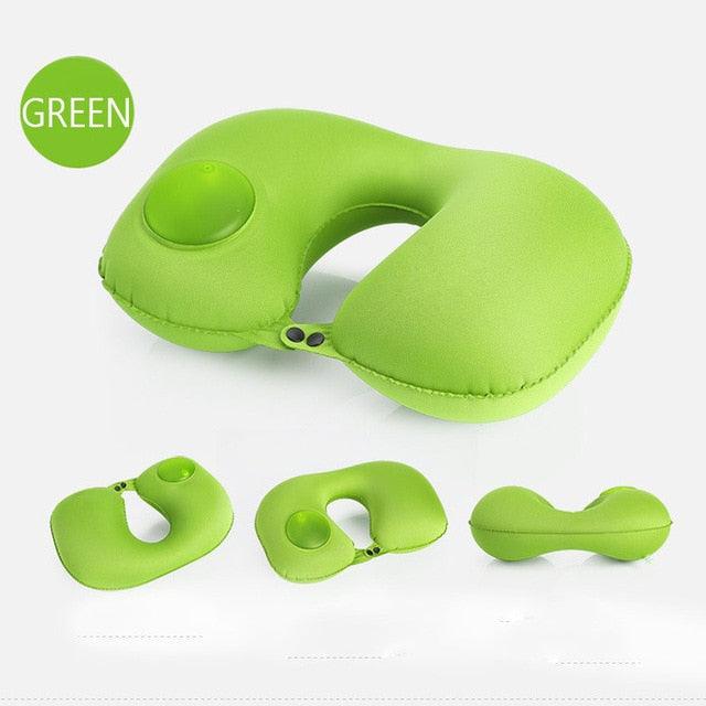 Automatic Inflatable Airplane Neck Pillow Travel Portable Neck Air Cushion Pillow (6LT1)