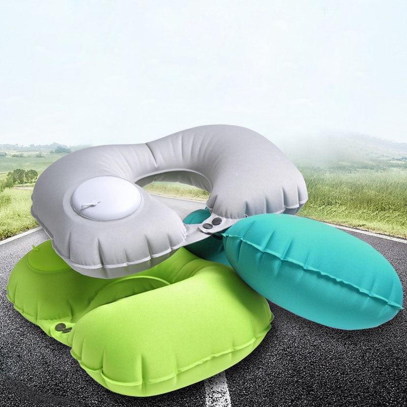 Automatic Inflatable Airplane Neck Pillow Travel Portable Neck Air Cushion Pillow (6LT1)