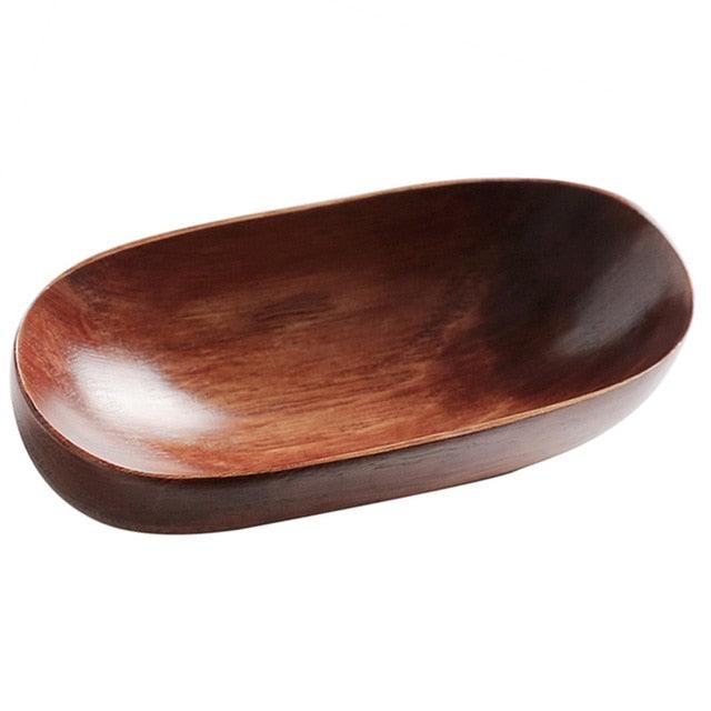 Japanese-Style Dried Fruit Dish Solid Wood Tableware Food Serving Tray (AK7)