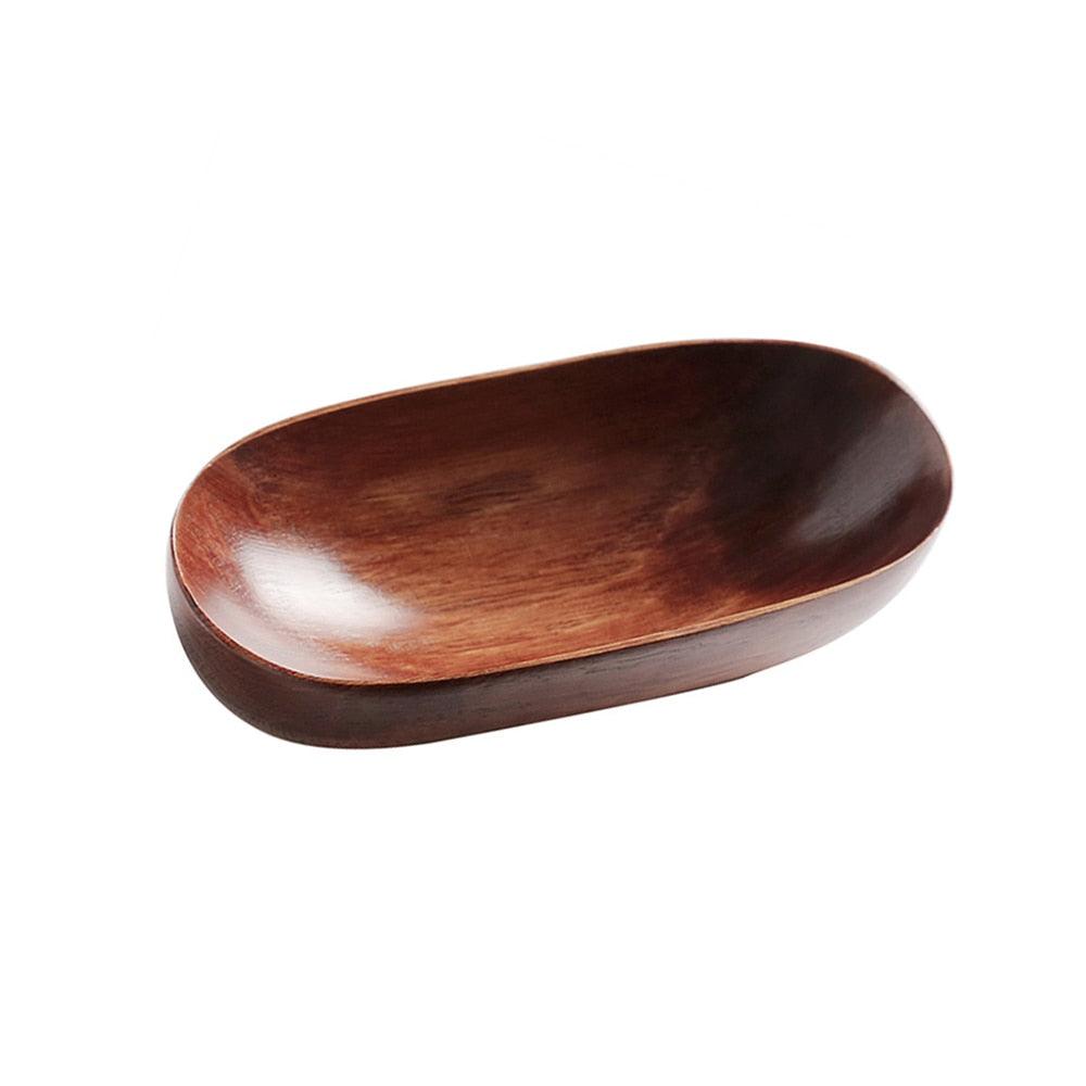 Japanese-Style Dried Fruit Dish Solid Wood Tableware Food Serving Tray (AK7)