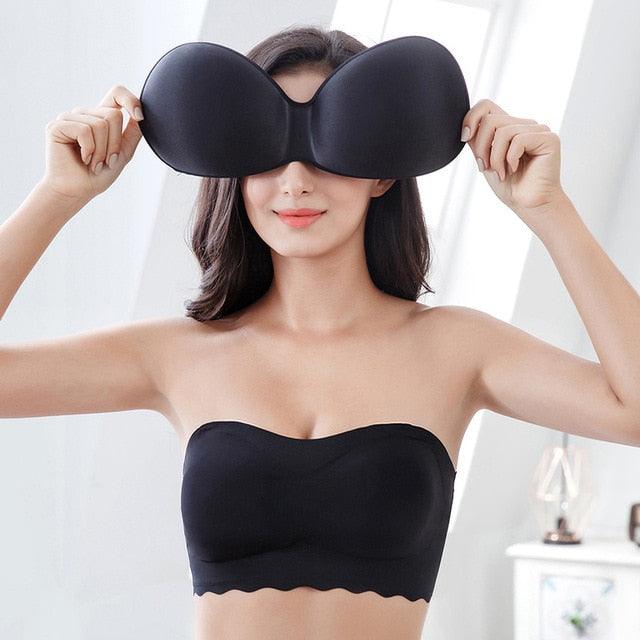 Gorgeous Trending Women's Push Up Strapless Bras - Women Underwear Invisible Strapless Plus Size Brassiere (D27)(TSB1)