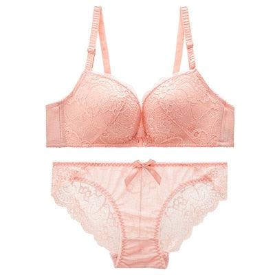 Sexy Women's Lace Bra Set - Lingerie Women Underwear Set - Front Closed Push Up Bra And Panty Set (TSB4)